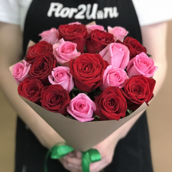 Букеты из роз Букет из 21 розы (50 см)