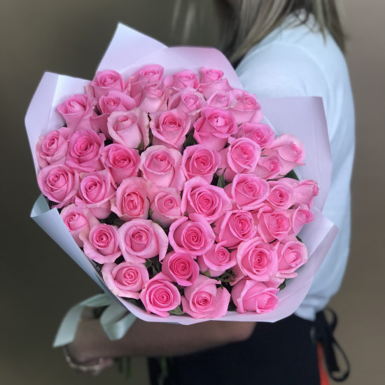 Букеты из роз Букет из 45 роз (60 см)